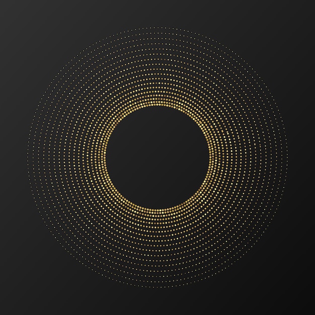 Fondo punteado de semitono brillante oro abstracto