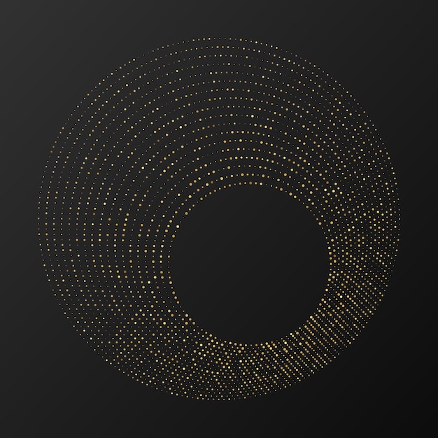 Fondo punteado de semitono brillante oro abstracto