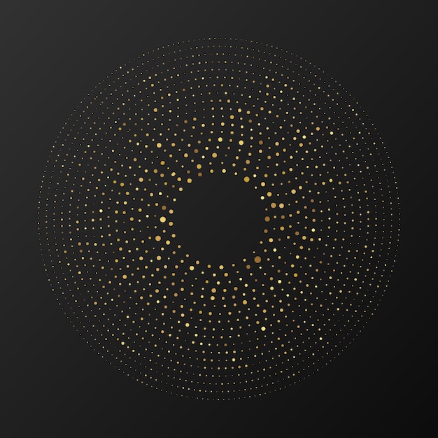 Fondo punteado de semitono brillante oro abstracto