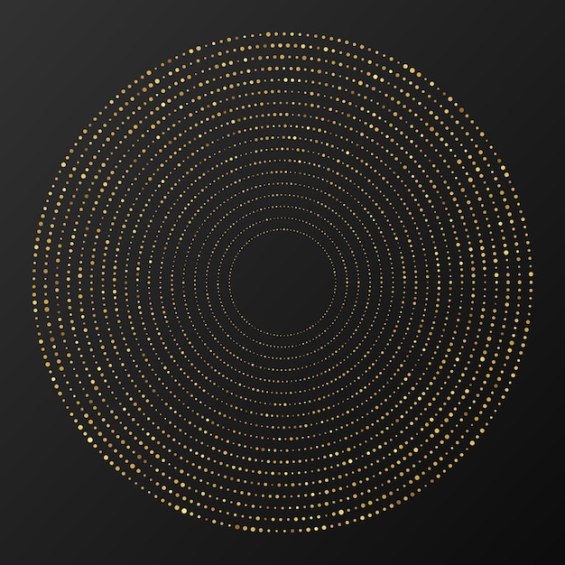 Fondo punteado de semitono brillante oro abstracto