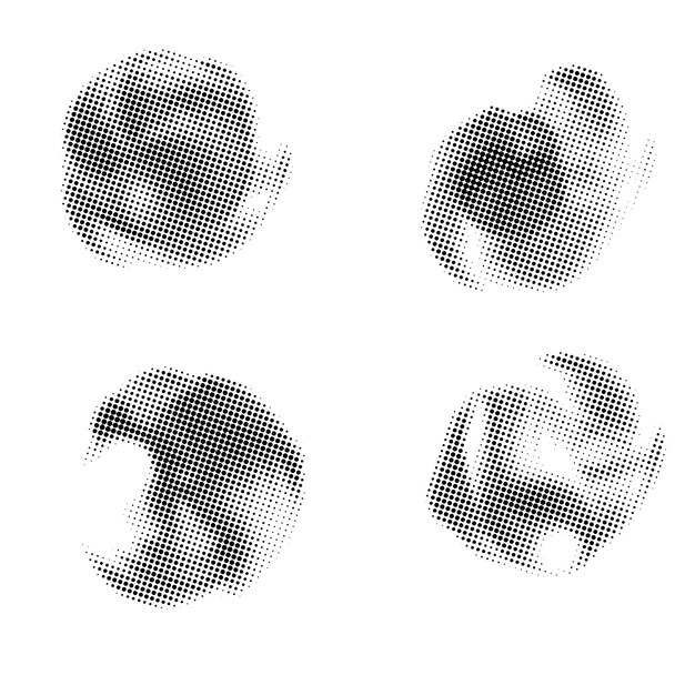 Vector fondo punto cómic ruido gradiente efecto de dibujos animados mapa de bits grano vintage retro píxel sobre