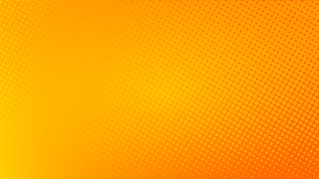 Fondo con puntos abstractos de medio tono amarillo y naranja