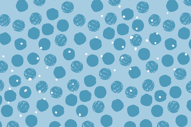 Fondo de puntos azules dibujados a mano