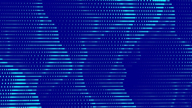 Fondo de puntos azules futuristas Fondo cibernético con partículas de diferente tamaño Ilustración de partículas de tecnología