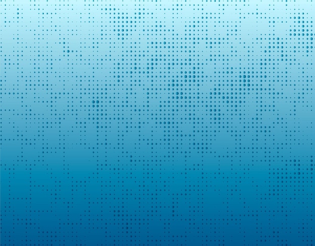 Vector fondo de puntos de medio tono azul con puntos blancos fondo horizontal fondo gradiente fondo puntos azules