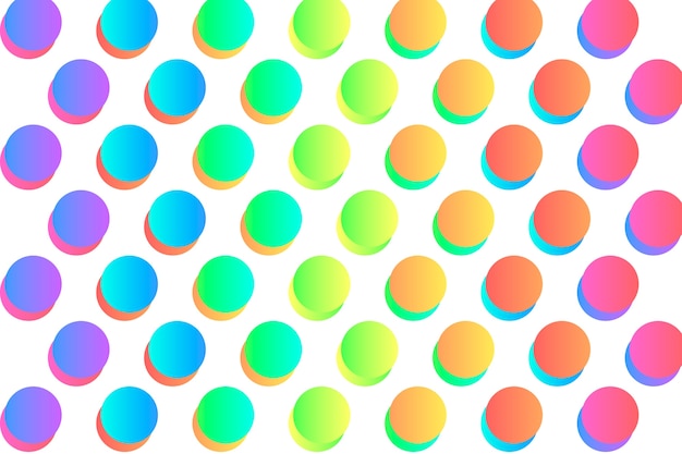 Fondo de puntos de polca de arco iris en gradiente
