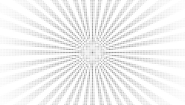 Fondo de puntos de semitono abstracto con transición abstracta de semitono circular punteada