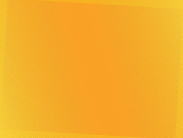 Fondo de puntos de semitono amarillo. Diseño en blanco de estilo pop art de cómics con patrón punteado. Textura circular.