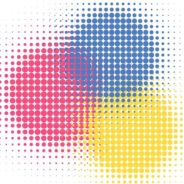 Fondo de puntos de semitono colorido vector