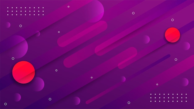 Fondo púrpura abstracto con diseño de forma Vector Premium