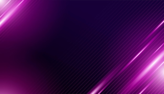 Fondo púrpura abstracto con líneas brillantes Ilustración vectorial para su diseño