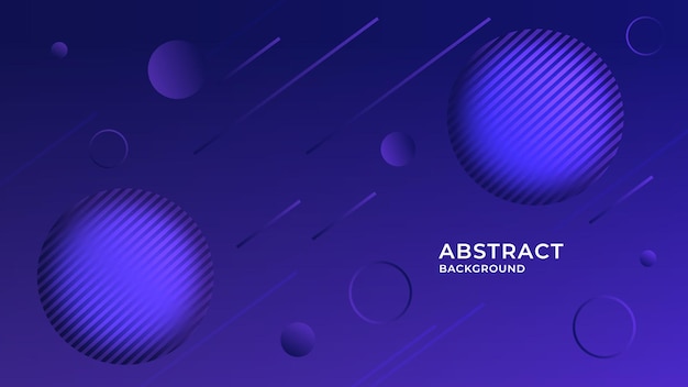 Fondo púrpura abstracto con plantilla de diseño de círculos