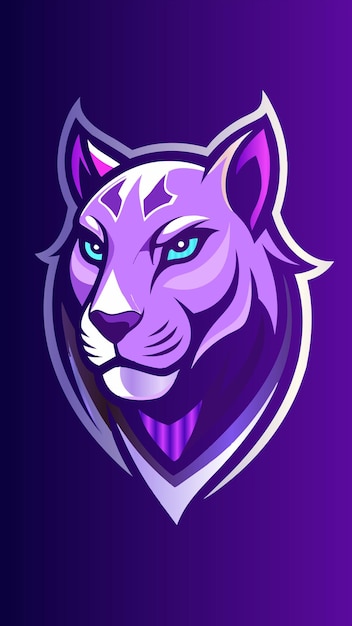 un fondo púrpura con una cabeza de tigre púrpura