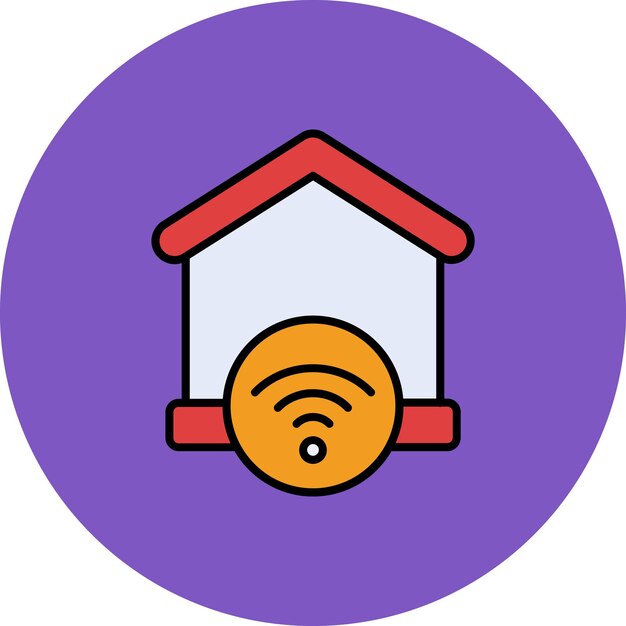 un fondo púrpura con una casa con un techo rojo que dice casa
