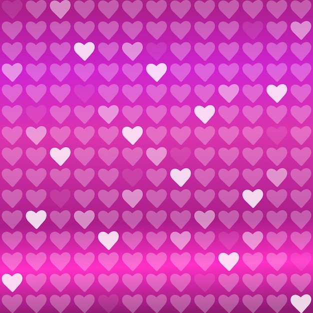 un fondo púrpura con corazones y las palabras amor