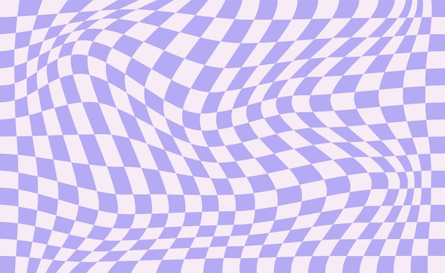 Fondo púrpura a cuadros distorsionado