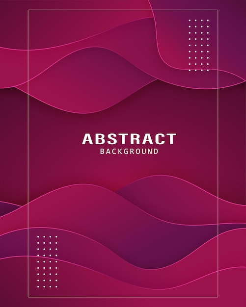 Fondo púrpura de formas líquidas abstractas modernas Vector premium