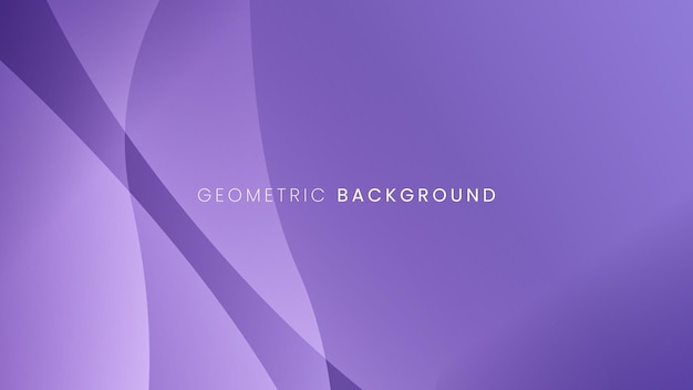 Fondo púrpura geométrico abstracto con formas dinámicas y fondo vectorial ondulado