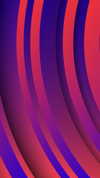 Fondo púrpura geométrico de moda con formas de círculos abstractos. Diseño de banner de historias. Patrón dinámico futurista. Ilustración vectorial