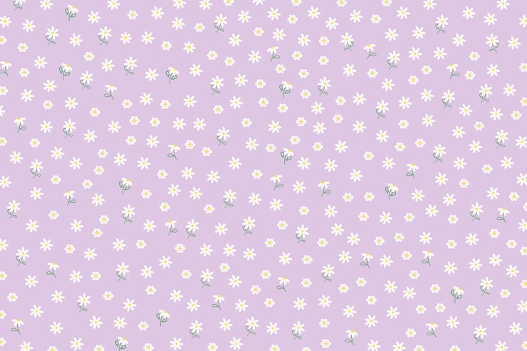 Un fondo púrpura con margaritas en él