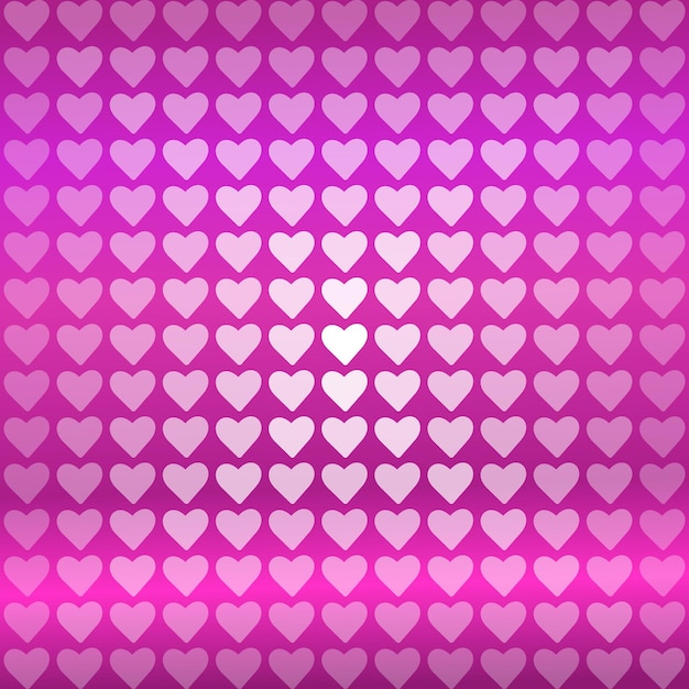 un fondo púrpura con muchos corazones en él