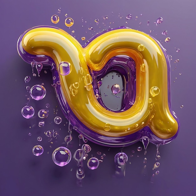 un fondo púrpura con un número 3 y un número amarillo uno