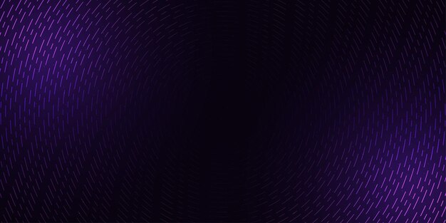 Fondo púrpura oscuro con líneas curvas brillantes que crean un efecto visual futurista y dinámico