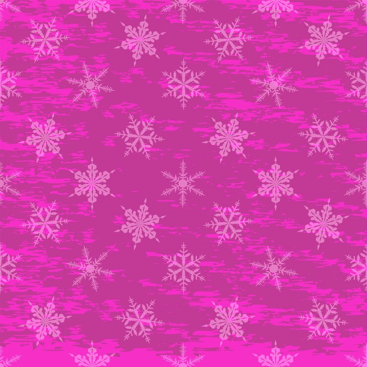 Vector un fondo púrpura y rosa con copos de nieve