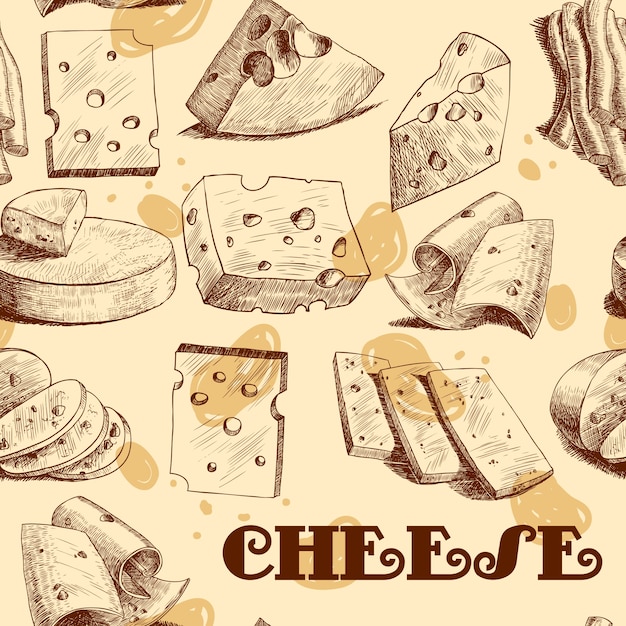 Fondo de queso en estilo retro