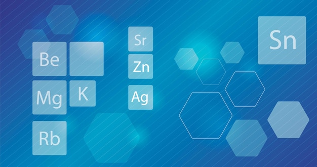 Vector fondo de química con fórmula científica y moléculas.