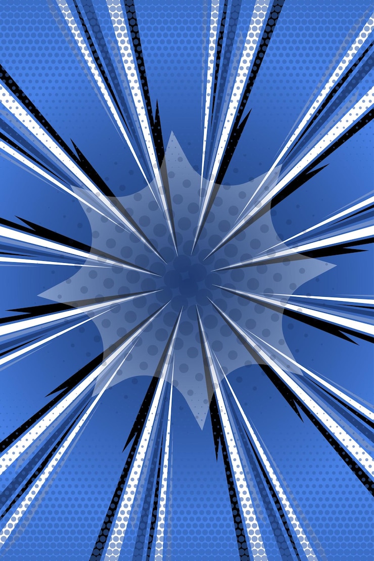 Vector fondo radial de la tira del arte pop del cómic
