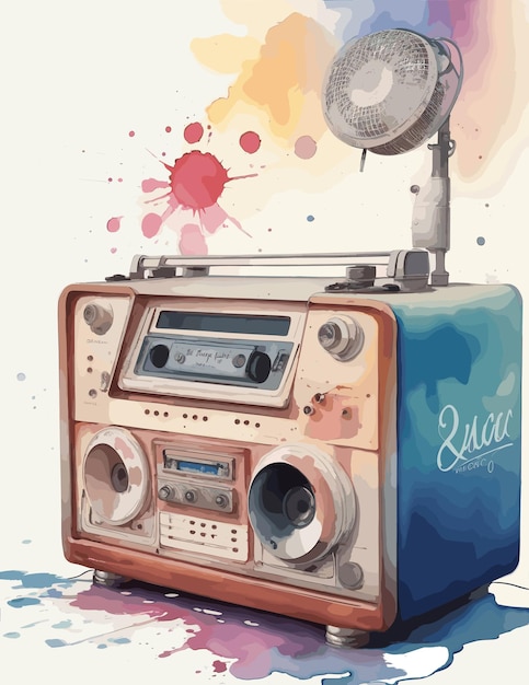 Fondo de radio vintage vectorial