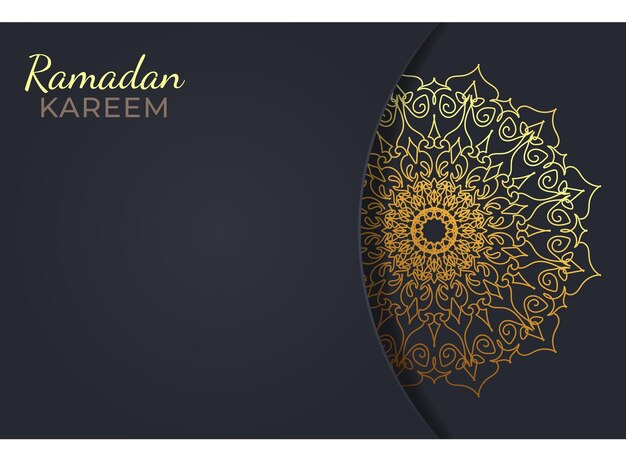 Fondo de ramadam kareem con adornos de mandala