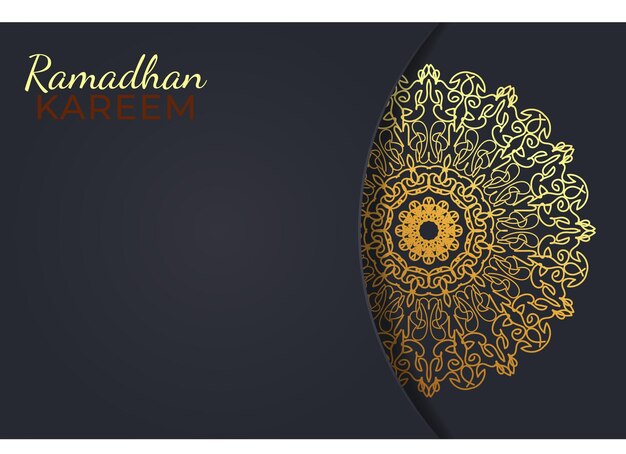 Fondo de ramadam kareem con adornos de mandala