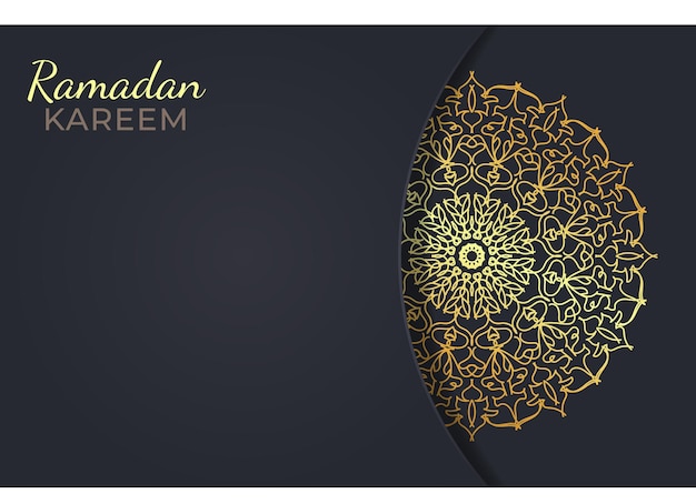 Fondo de ramadam kareem con adornos de mandala