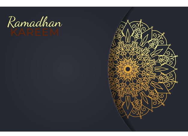 Fondo de ramadam kareem con adornos de mandala