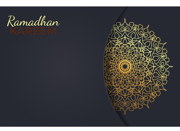 Fondo de ramadam kareem con adornos de mandala