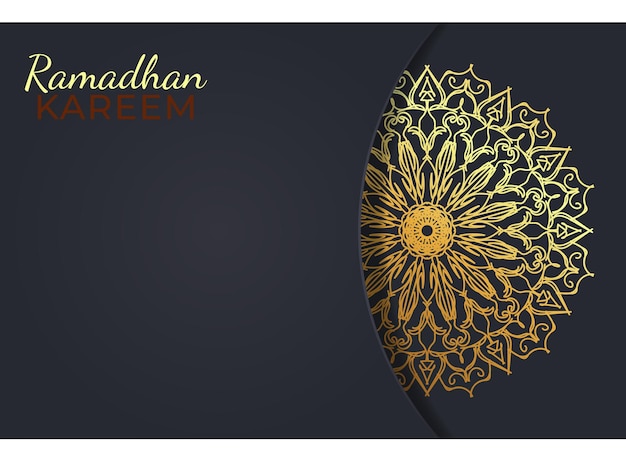 Fondo de ramadam kareem con adornos de mandala