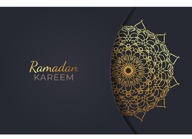 Fondo de ramadam kareem con adornos de mandala