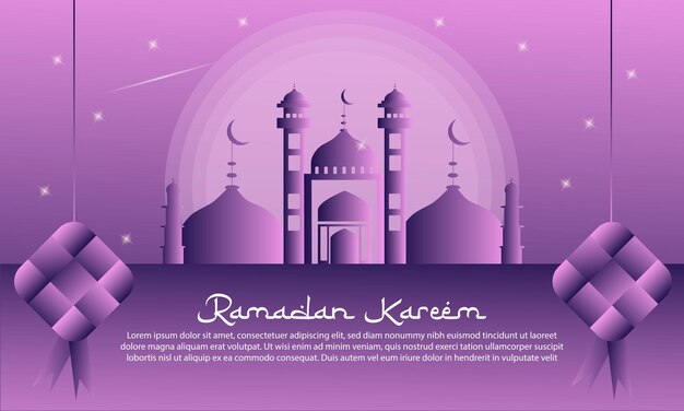 Fondo de ramadán con colores degradados suaves