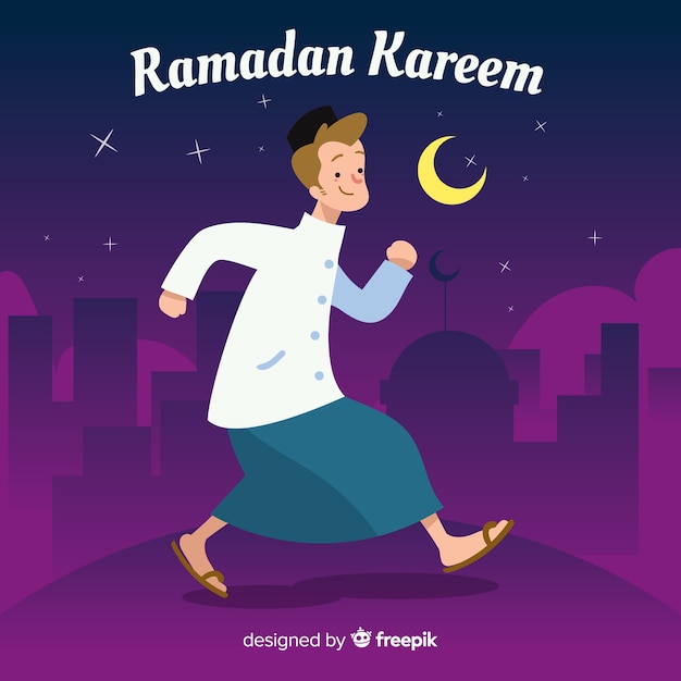 Fondo de ramadán dibujado a mano