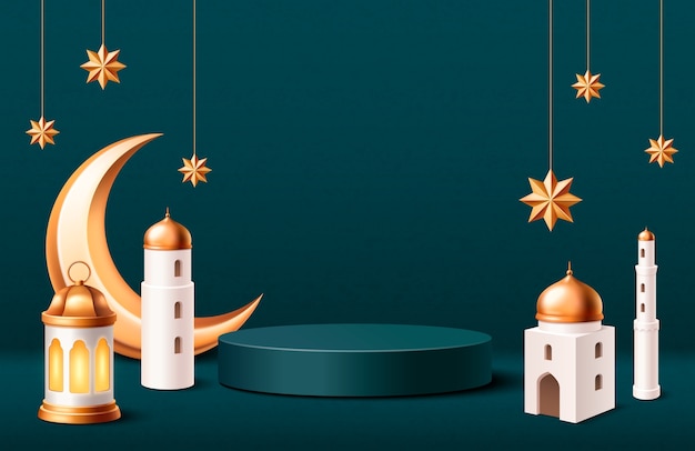 Fondo de Ramadán en estilo realista