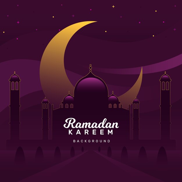 Fondo de ramadan kareem en estilo degradado