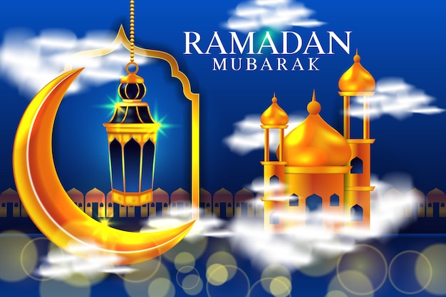 Fondo de ramadán mubarak