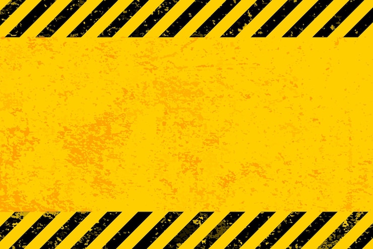 Vector fondo rayado de la línea de advertencia negra y amarilla