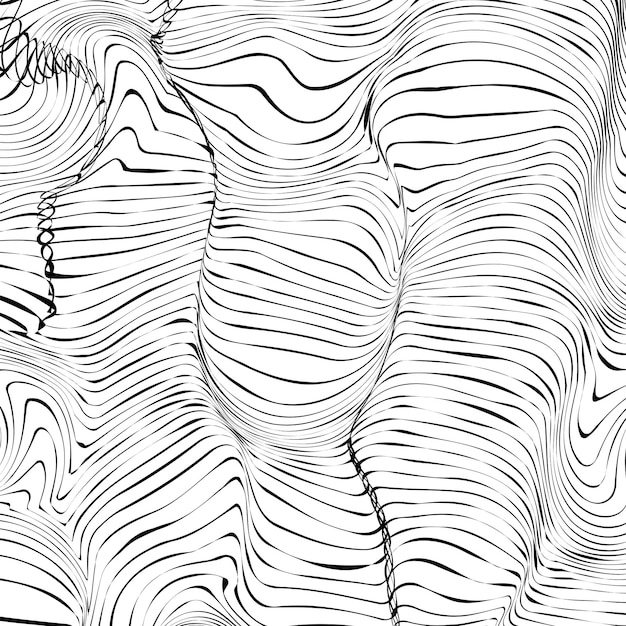 Fondo rayado ondulado abstracto