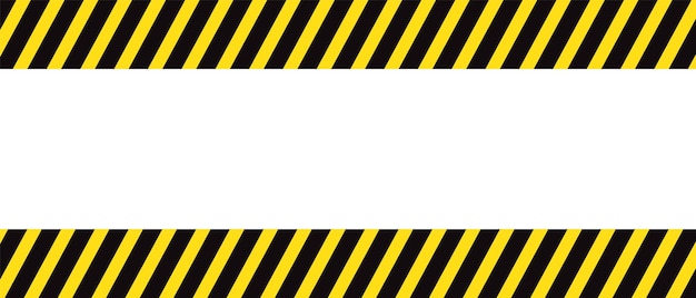 un fondo a rayas amarillas y negras con un signo blanco que dice precaución