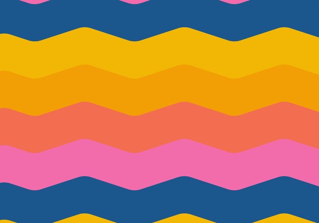 Fondo de rayas de colores curva. Ilustración vectorial. Fondo abstracto.