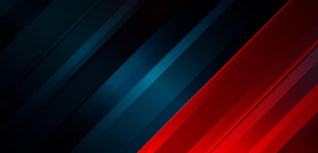 Fondo de rayas diagonales rojas y azules Diseño para la presentación de carteles, pancartas, folletos y folletos