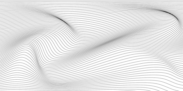 Fondo de rayas onduladas en blanco y negro